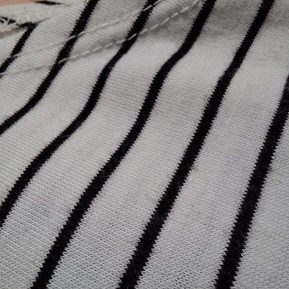 Cleo Blu A-Line Striped Swing Dress Size M Round Neck Sleeveless Stretch Jersey - Picture 9 of 14